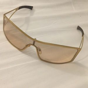 Ralph Lauren Gold Mono-lense Sunglasses